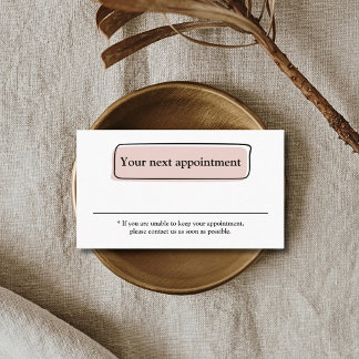 Elegante Schoon Pastelkleurig Schoonheidssalon Afsprakenkaartje