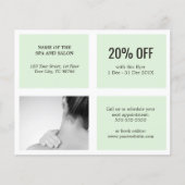 Elegante Schoon Wit Groen Foto Massage Therapeut Flyer (Voorkant)