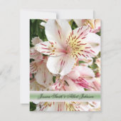 Elegante schoonheid Alstroemeria bruiloft uitnodig Kaart (Achterkant)