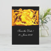 ELEGANTE SCHOONHEID / DAME MET GELE STROOK EN BLOE KAART (Staand voorkant)