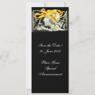 ELEGANTE SCHOONHEID / DAME MET GELE STROOK EN BLOE SAVE THE DATE