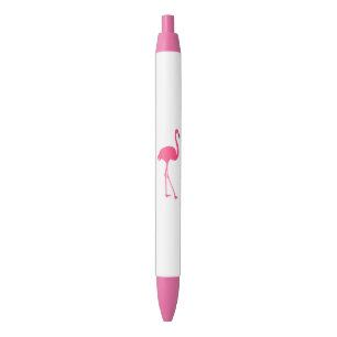 Elegante schoonheid Een schattige roze flamingo Zwarte Inkt Pen