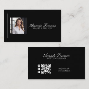 Elegante schoonheid en huidverzorging lay-out foto visitekaartje