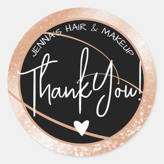 Elegante schoonheid Favor Labels Stijlvolle perzik (Voorkant)