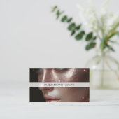 Elegante schoonheid fotografie overlay make-up art visitekaartje (Staand voorkant)