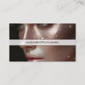 Elegante schoonheid fotografie overlay make-up art visitekaartje (Voorkant)