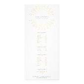 Elegante schoonheid Gold Sunburst Cosmetoloog, Sal Reclamekaart (Voorkant)