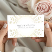 Elegante schoonheid Gold Sunburst Cosmetoloog, Sal Visitekaartje