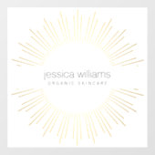 Elegante schoonheid goud sunburst raamsticker (Vel)