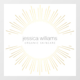 Elegante schoonheid goud sunburst raamsticker