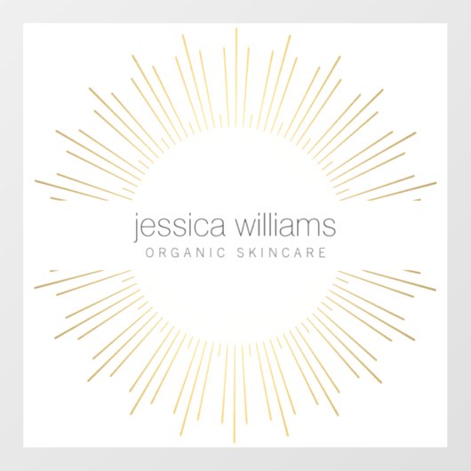 Elegante schoonheid goud sunburst raamsticker (Vel)