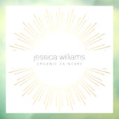 Elegante schoonheid goud zonneschijn raamsticker (Vel 3)