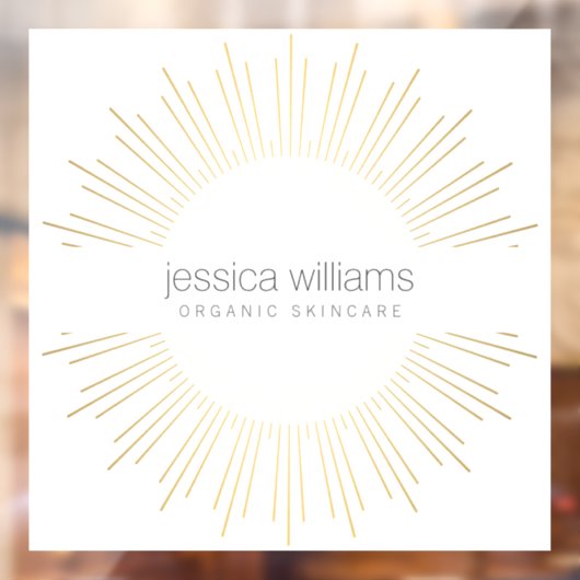 Elegante schoonheid goud zonneschijn raamsticker (Vel 2)