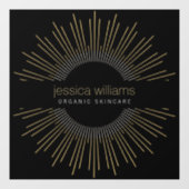 Elegante schoonheid goud zonneschijn zwart raamsticker (Vel)