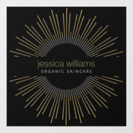 Elegante schoonheid goud zonneschijn zwart raamsticker