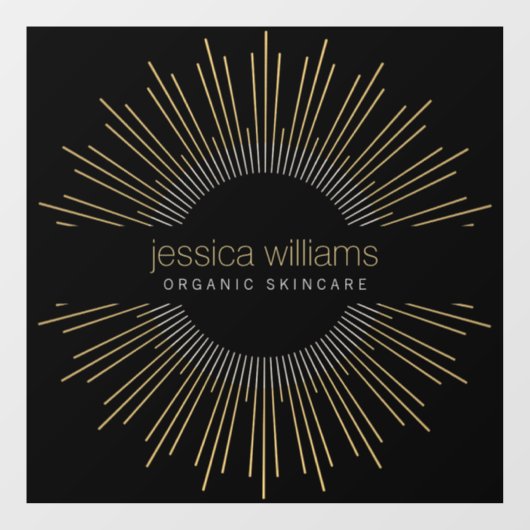 Elegante schoonheid goud zonneschijn zwart raamsticker (Vel)