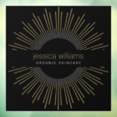 Elegante schoonheid goud zonneschijn zwart raamsticker (Vel 3)