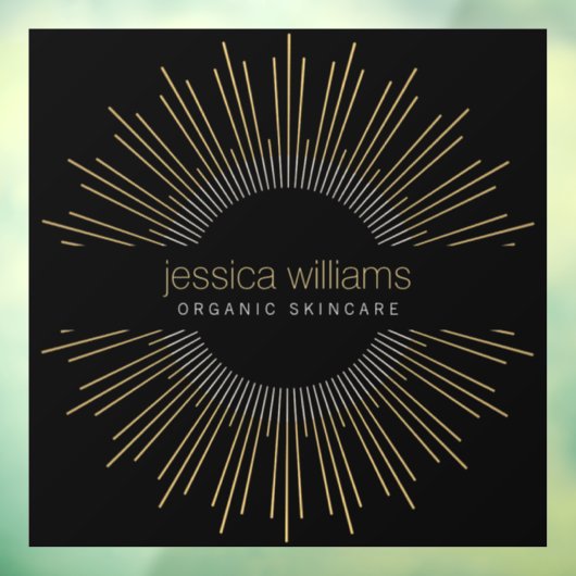 Elegante schoonheid goud zonneschijn zwart raamsticker (Vel 3)