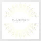 Elegante schoonheid goud zonnesymbool raamsticker (Vel)