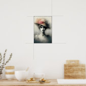Elegante Schoonheid In Antieke Nevel Poster (Keuken)