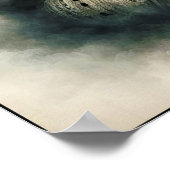 Elegante Schoonheid in Vintage Mist Poster (Hoek)