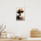 Elegante schoonheid in vintage nevel poster (Keuken)