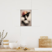 Elegante schoonheid in vintage nevel poster (Keuken)