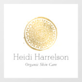 Elegante schoonheid Mandala-logo nep-goud Raamsticker (Vel)