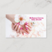 Elegante schoonheid manicurist nail artiest nagels visitekaartje (Voorkant)