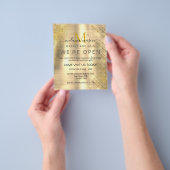 Elegante schoonheid Metallic Goud Sparkly Glitter  Flyer (Hand)