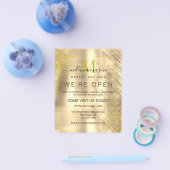 Elegante schoonheid Metallic Goud Sparkly Glitter  Flyer (Enkel)