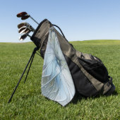 Elegante schoonheid moderne abstracte fractale kun golfhanddoek (Groen)