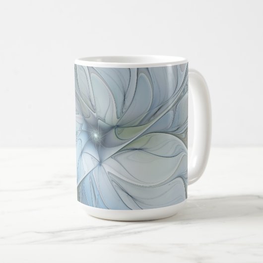 Elegante schoonheid moderne abstracte fractale kun koffiemok (Voorkant rechts)