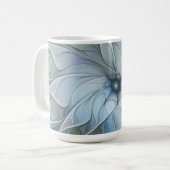 Elegante schoonheid moderne abstracte fractale kun koffiemok (Voorkant links)