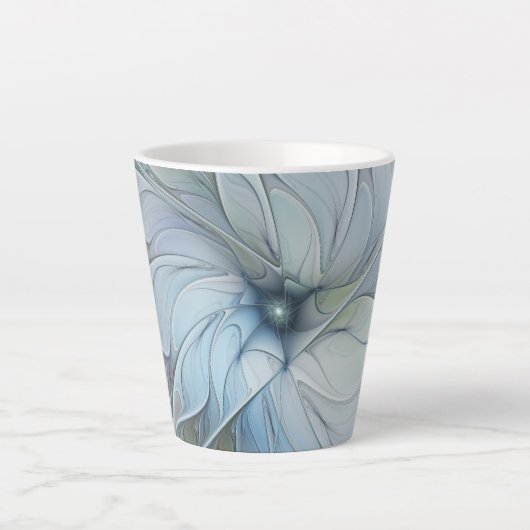 Elegante schoonheid moderne abstracte fractale kun latte mok (Voorkant)