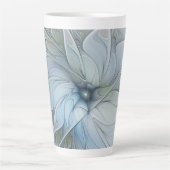 Elegante schoonheid moderne abstracte fractale kun latte mok (Voorkant)