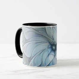 Elegante schoonheid moderne abstracte fractale kun mok