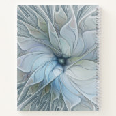 Elegante schoonheid moderne abstracte fractale kun notitieboek (Achterkant)