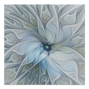 Elegante schoonheid moderne abstracte fractale kun perfect poster