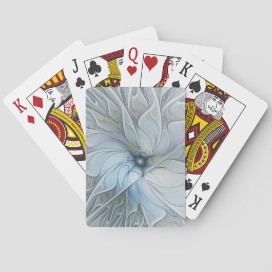 Elegante schoonheid moderne abstracte fractale kun pokerkaarten (Achterkant)