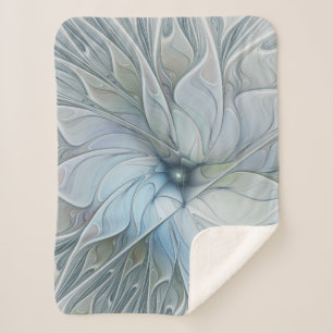 Elegante schoonheid moderne abstracte fractale kun sherpa deken