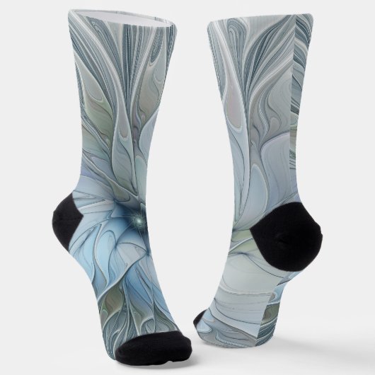 Elegante schoonheid moderne abstracte fractale kun sokken (Gebogen)