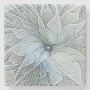 Elegante schoonheid moderne abstracte fractale kun stenen onderzetter