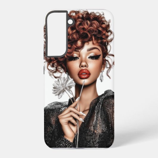 Elegante schoonheid  samsung galaxy hoesje (Achterkant)