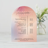 Elegante schoonheidssalon boog service prijslijst kaart (Staand voorkant)