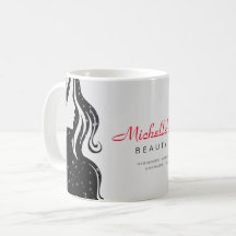 Elegante Schoonheidssalon & Haar Stylist Wit Zwart