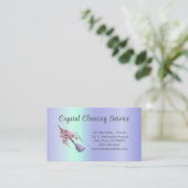 Elegante schoonmaakservice Bloemenbezem Visitekaartje (Staand voorkant)