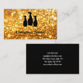 Elegante schoonmaakservice Gold Glitter Waterverf Visitekaartje (Voorkant / Achterkant)