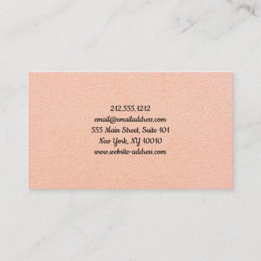 Elegante schoonmaakservice op maat visitekaartje (Achterkant)