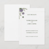 Elegante Schotse Distel Hoek Bruiloft Save The Dat Date (Voorkant / Achterkant)